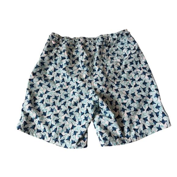 J. CREW FLEX Swimwear; Swim Trunks, Sting Ray Pattern, teal background - Picture 2 of 7